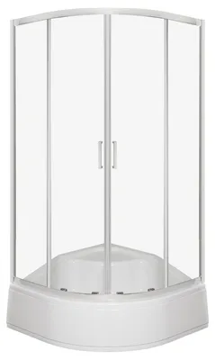 Produktbild von Kerra Duschkabine Aruba GL 80 mit tiefer Duschwanne – 80 × 80 cm, Chromprofile