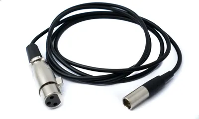 Produktbild von SYSTEM-S Audio Kabel 150cm Mini XLR 3 polig Stecker zu XLR 3 polig Buchse Adapter Schwarz