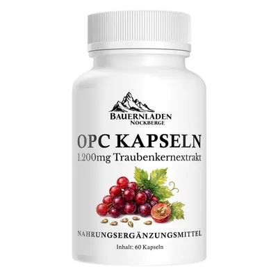 Produktbild von Bauernladen Nockberge | OPC Kapseln - 1.200mg Traubenkernextrakt