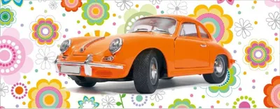 Image de Carte Artebene Porsche Fleurs 21 x 8 cm