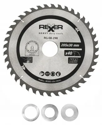 Produktbild von Rexxer Kreissägeblatt Holz 205mm 40 Zähne HM