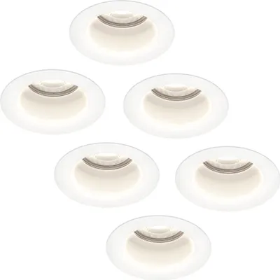 Produktbild von hoftronic 6x Mari LED Einbaustrahler 4W 345lm 6500K Dimmbar GU10 Weiß IP65