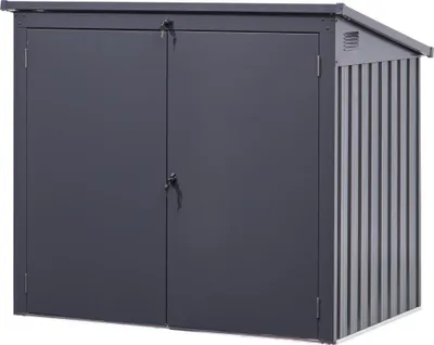 Produktbild von Floraworld Mülltonnenbox aus Stahl für 2 x 240 L Mülltonnen anthrazit