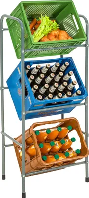 Obrázek produktu pro Stojan Tectake na 3 přepravky, stojan na přepravky Stojan na přepravky 401727