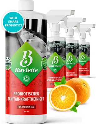 Produktbild von BAVIETTE Sanitär-Kraftreiniger 500 ml Konzentrat – mit Mikroorganismen für Bad & WC, für professionelle Reinigung in Praxis, Labor & Großbetrieben