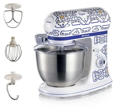 Zdjęcie produktu dla Ariete 1588/0C, Mikser stojący, Biały, Jasny Niebieski, Ugniatać, Miksowanie, 5,5 l, Obrotowy, Stal nierdzewna