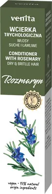 A product box for hair conditioner with rosemary.