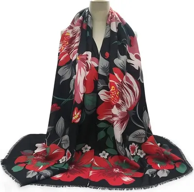 Obrázek produktu pro Šála KE-27375 - Černá, elegantní doplněk KP27375