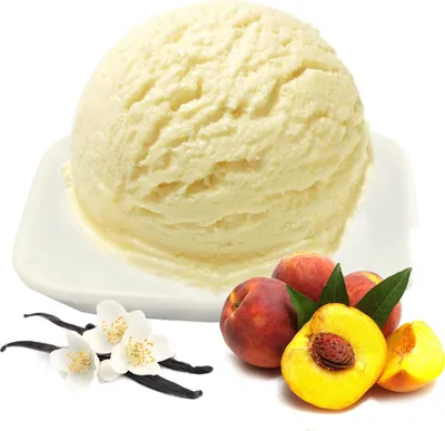 Produktbild von Vanille Pfirsich Low Carb Eis Pulver Vegan Zucker-, laktosefrei 333 g