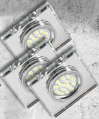 Obrázok produktu pre Set 3x stropné podhľadové osvetlenie COLFAX - 3xGU10, 50W, hranatý/číry