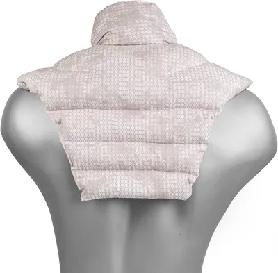 Produktbild von Nackenhörnchen HWS - Nacken + Schultern + Rücken - Rapssamenkissen - Nackenkissen Wärmekissen - Wärmendes Nackenkissen - Farbe: shabby-chic grau-beige