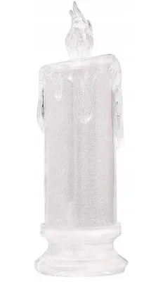 Zdjęcie produktu dla Świeca LED dekoracyjna 5x11cm na baterie transparentna