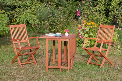 Produktbild von Merxx 3tlg. Rio Gartenmöbelset - 2 Sessel, 1 Tisch - Farbe: braun - Maße: Sessel: 60x50x94 Tisch: 107x65x74; 2x 25151-011 + 1x 25254-011