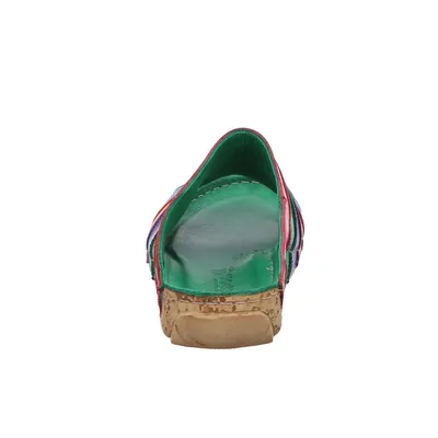 Produktbild von Gemini Damen Pantolette Clog Leder Keilabsatz Korkoptik 032084-02, Größe:40 EU, Farbe:Pink