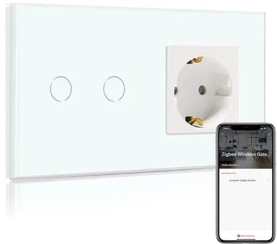 Zdjęcie produktu dla Inteligentne gniazdko ścienne ZigBee z obsługą za pomocą smartfona i sterowaniem głosowym