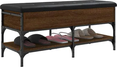 Obrázok produktu pre vidaXL Lavica na topánky hnedá dubový vzhľad 102x42x45 cm Materiál na báze dreva