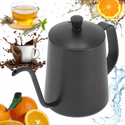 Produktbild von Barista Kaffeekanne Schwanenhals Edelstahl 350ml Schwarz