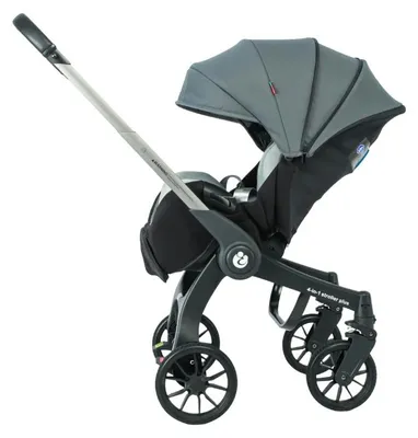Imagen del producto de Cochecito para bebé, plegado con un solo clic, ruedas con sistema de amortiguación, color gris G308