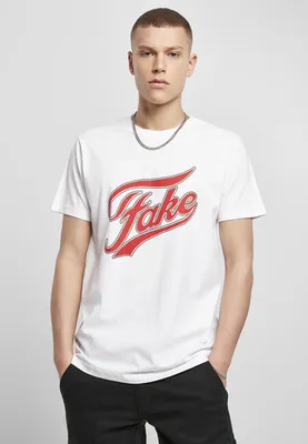 Image de T-shirt pour homme Mr. Tee, modèle "Fake Tee", couleur blanche, taille XL