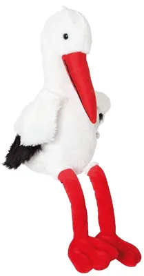 Produktbild von Inware Kuscheltier Schmusetier Storch 41 cm Taufgeschenk