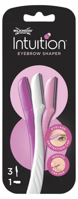 Productafbeelding van Wilkinson Intuition Perfect Finish wenkbrauwvormer, 3 stuks. (Scheermes voor wenkbrauwen)