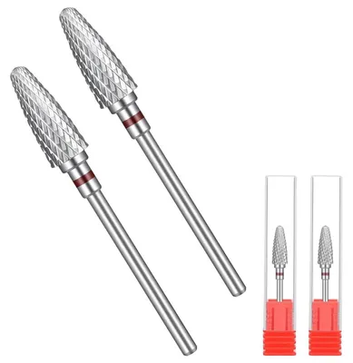 Produktbild von Nagelfräser Bits 2 Stück Kegelform Hartmetall 3/32"