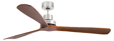 Zdjęcie produktu dla Energooszczędny wentylator sufitowy z pilotem Lantau-G nikiel orzech 168 cm