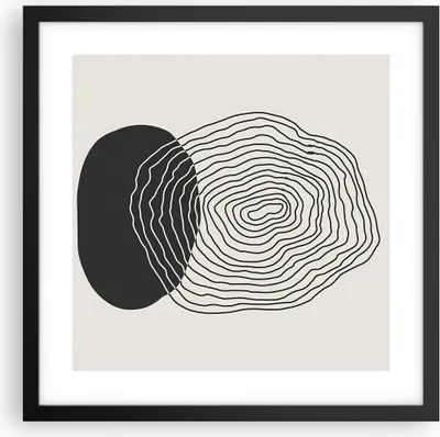 Produktbild von Gerahmtes Poster - Schwarzer Rahmen - Abstraktion Fleck Gläser - 40x40 cm - Wand Bild - Wanddeko - Wandbilder - Wandposter - Bilderrahmen - Bilder - Kunstdruck - Wandbild - P2BAC40x40-4325