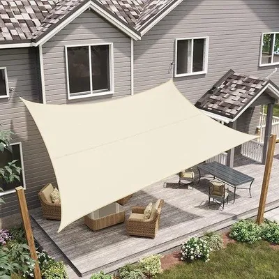 Produktbild von Famanu Sonnensegel UV-Schutz und Windschutz - wetterbeständig 3 x 5 m