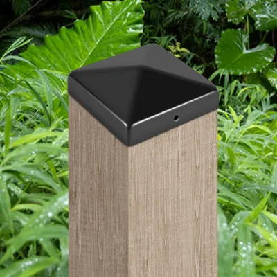 Produktbild von Jopassy 10x Pfostenkappe Zaunkappe Abdeckkappen Rohrkappen Abdeckkappe Schwarz 71mm