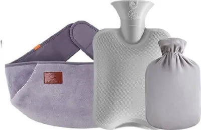 Produktbild von Wärmflasche 3-teiliges Set Wasserbefüllbare Wärmegürtel, Handwärmer & Bauchwärmer