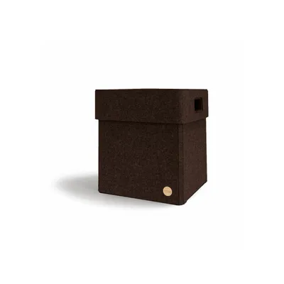 Produktbild von Aufbewahrungsbox CLASSIC Filz 28 x 31 x 31 cm mit Deckel in dunkelbraun meliert
