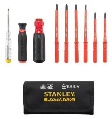 VDE-Schraubendrehersatz 10-teilig mit Tester von STANLEY BLACK+DECKER