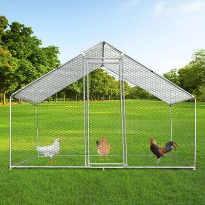 Image de Poulailler, enclos pour poules, parc extérieur, cage à poules, abri anti-UV, clapier, poulailler, enclos extérieur