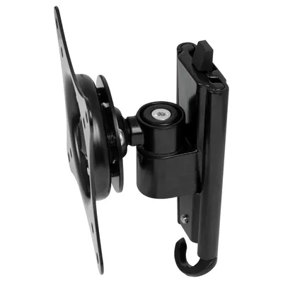 A black monitor wall mount is shown against a white background.