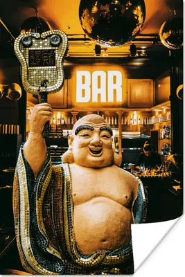 Produktbild von MuchoWow® Poster Buddha - Bar - Gesicht 20x30 cm - Papierdruck