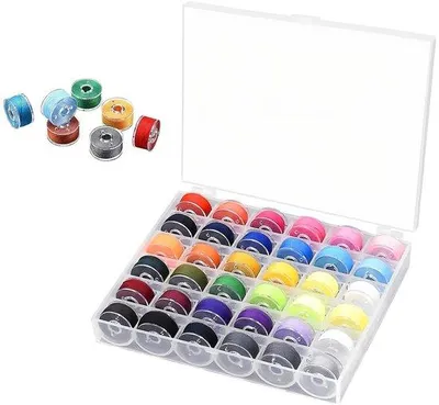 Productafbeelding van 36 stuks spoelen naaimachine, 36 kleuren naaiaccessoires, spoeldoos