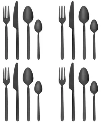 Produktbild von Blomus Besteckset Stella Schwarz (16-teilig)