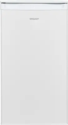 A white upright refrigerator is shown against a white background.