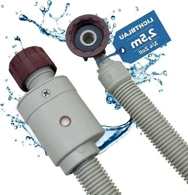 Produktbild von Famanu Aquastop Schlauch 25 Meter - Anschluss für Waschmaschine und Geschirrspüler - 3/4 Zoll - Gerade - Inklusive Sicherheitsventil und Schmutzfilter
