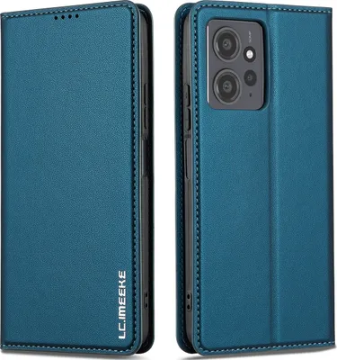 Immagine prodotto di Custodia magnetica in pelle flip per Xiaomi Redmi Note 12 4G, con slot per schede e funzione stand Blu