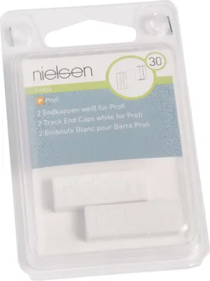 Produktbild von nielsen Endkappen weiß für Profi-Galerieschiene (2 Stück/Packung)