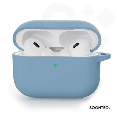 Zdjęcie produktu dla Etui ochronne SOONTEC na słuchawki AirPods Pro 3. generacji Etui z karabińczykiem w kolorze niebieskim SOONTEC