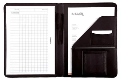 Produktbild von Schreibmappe A4 in schwarzer Leder-Optik
