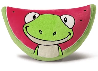 Produktbild von Nici Plüsch Kissen Wassermelone mit Frosch