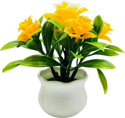Produktbild von Künstliche Topfpflanzen, 5 Rosenblütenköpfe, für Zuhause, Büro, Tischdekoration, Hochzeit, Kunstblumen, Bonsai, für drinnen und draußen, Schreibtischdekoration
