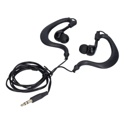 Image de Casque de natation, prise de 3,5 mm, étanche, casque filaire avec embouts de rechange pour la natation, la course à pied, le surf, noir