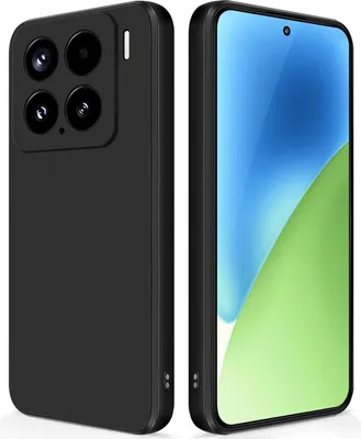 Immagine prodotto di Custodia in silicone per Xiaomi 15 Cover protettiva nera opaca Backcover Custodia per telefoni cellulari