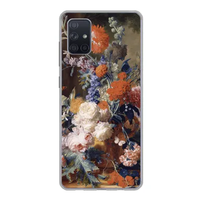Produktbild von MuchoWow® Handyhülle Schutzhülle Hülle für Samsung Galaxy A71 Stilleben mit Blumen - Malerei - Alte Meister Silikon Softcase Handy Hülle - Kartenbesitzer