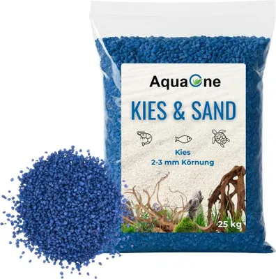 Produktbild von 25 Kg blauen Quarzkies "" 2-3 mm Bodengrund Aquarium Kies Sand